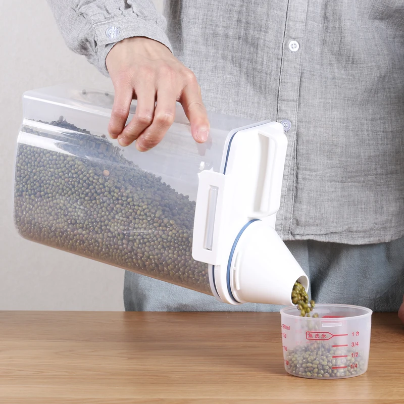 

Plastic bean Storage Box Containers Multi-Function Home Kitchen Miscellaneous Food Debris Transparents Storage Boxes Organizer