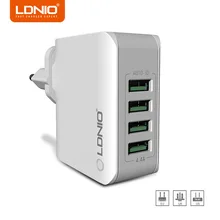 Горячая Распродажа LDNIO A4403 5V 4.4A 4-Порты и разъёмы универсальное USB Сетевое зарядное Зарядное устройство адаптер USB настенное зарядное устройство для смартфон планшеты Зарядное устройство для iPhone х huawei