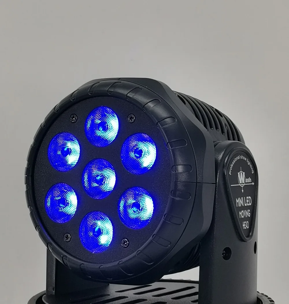 7x10w mini moving head lights rgbw 4in1 beam moving head light dmx512 professional stage disco equipment