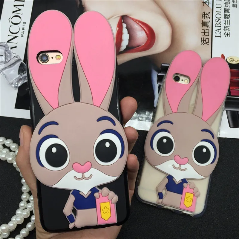 Lovely Cartoon Rabbit Case for Leagoo Kiicaa Power Soft TPU Phone Cases Back Cover 3D Funda Pink Coque Capa