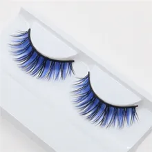1 pair color exaggerated fashion nightclub makeup fake eyelashes