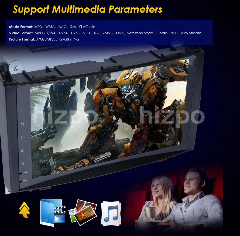 Sale OTCA core 4 GB RAM Android 8.0 Car Multimedia Player radio for Mercedes/Benz/Sprinter/W169/B200/B-class no dvd GPS Camera TPMS 16