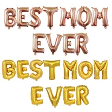 11 teile/satz Rose Gold 16 Inch Englisch Charakter BESTE MUTTER IMMER Ballons Aluminium Folie Ballon Mutter der Tag Mom Geburtstag party Decor