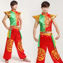 Hmong Одежда для взрослых костюм барабанщика мужской молодой современный танец китайские народные костюмы Весенний фестиваль сценическая одежда