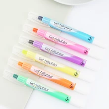 6 шт./компл. сплошной хайлайтер конфеты цветной маркер в Корейском стиле Kawaii желе маркер милые Канцтовары товары для учебы