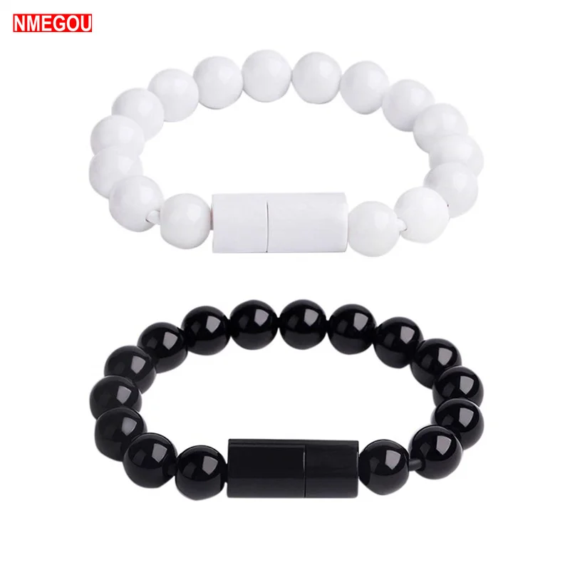 

Bead Bracelet USB Data Sync Fast Charging Cable for IPhone X XR XS Samsung S9 S10 Huawei P20 P30 Pro IOS Micro Usb Type C Cable