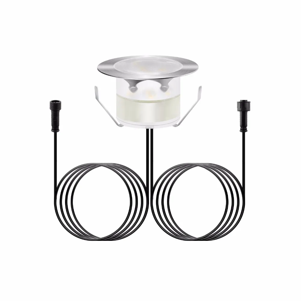 Нержавеющая сталь 1 Вт DC12V Светодиодные лампы для палубы IP67 SMD2835 LED садовое