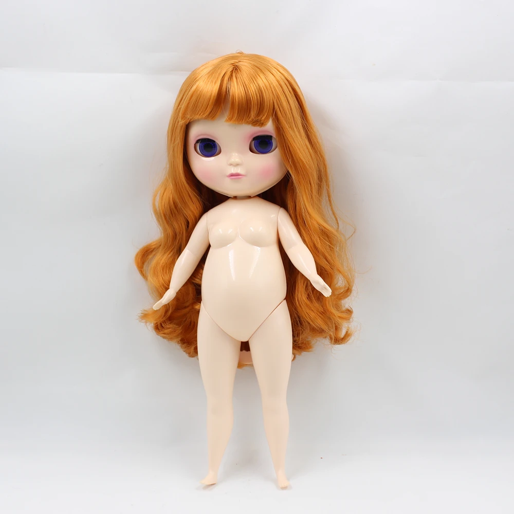

Factory Blyth Doll Nude Doll Plump ICY DBS Doll 4 Colors For Eyes Suitable For DIY Orange Wavy Hair