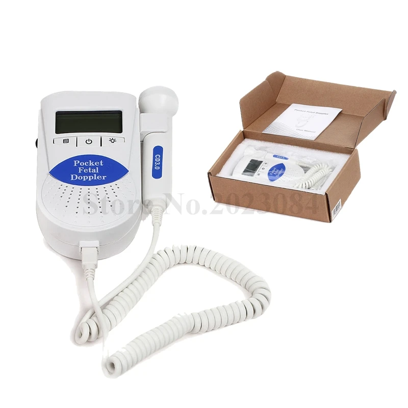 

CONTEC FREE Shipping CE&FDA Passed 2/3MHz Stright Probe Sonoline B Pocket Fetal Doppler LCD Screen Free Gel Home&Hospital