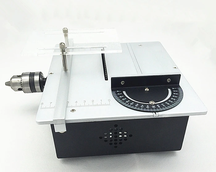 

DIY Mini Miniature Table Saw Model maker Wood Cutting machine Polishing machine with Two Blades and Adapter