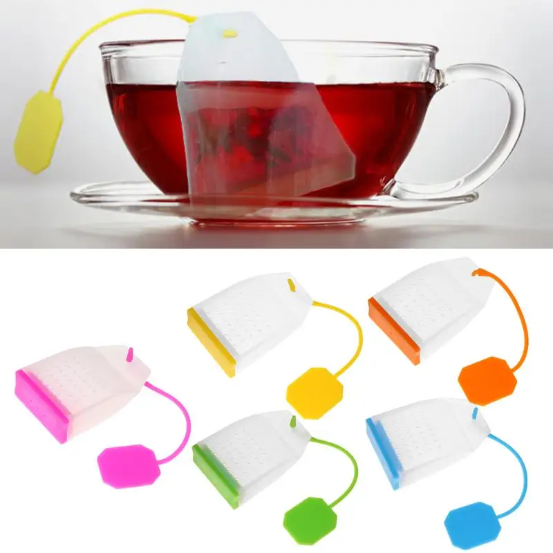 

Silicone Bag Style Design Tea Leaf Strainer Infuser Teacup Teapot Diffuser Cup Filter Tea Infuser 74mm*43mm*19mm Colorful