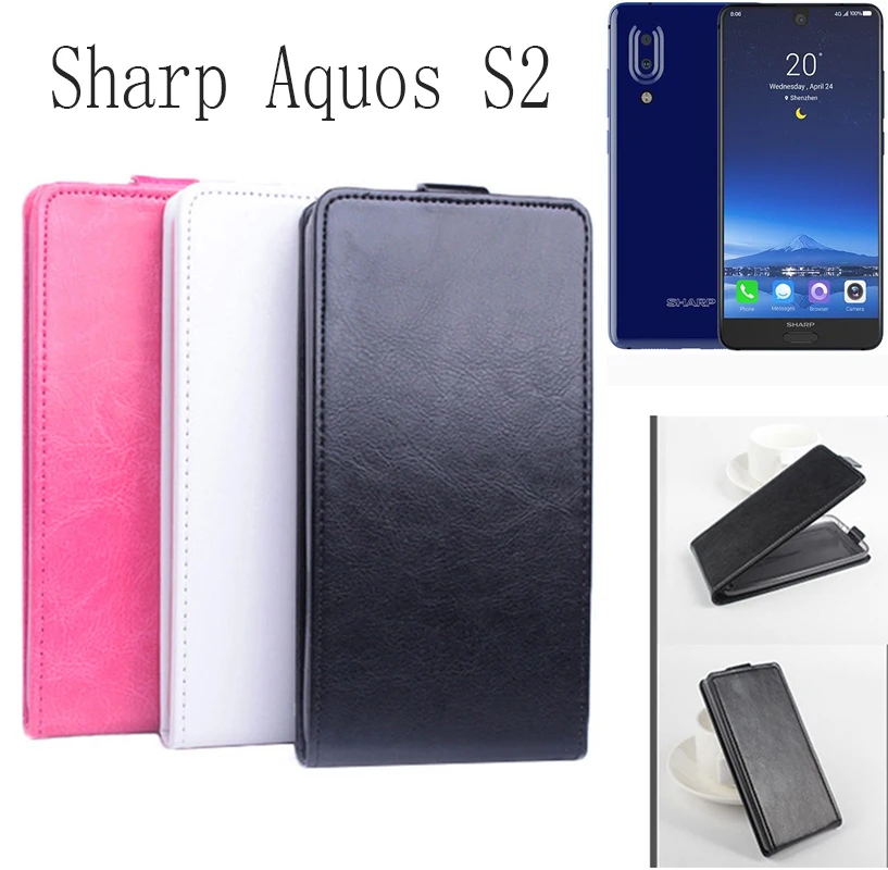 

NEW HOT Up and Down Flip PU Leather mobile Phone Case with Card Slot Coque Fundas Cases for Sharp Aquos S2 FS8010 cover