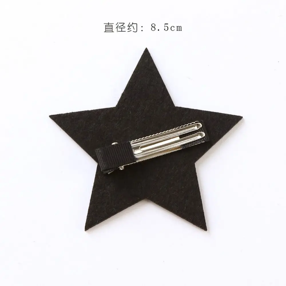 Fashion Shiny Sythetic Leather Star Barrette For Kid Girls Bling Leather Children Hair Clips Toddlers Hairpins Hair Accessories