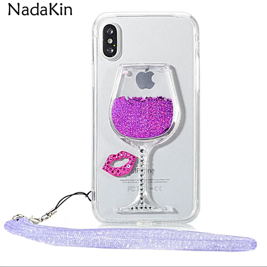 

With Strap Liquid Quicksand Clear Acrylic Back Soft TPU Case Cover for OPPO R15 Pro R11 R11S Plus A71 F5 F7 A79 A3 A5 A73S A83