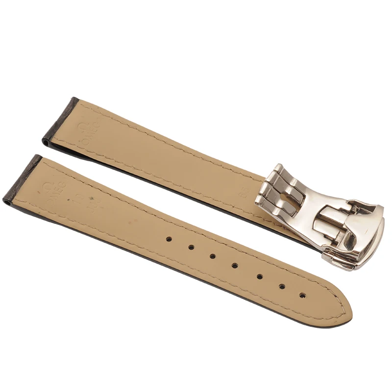 Watch Band For Omega Alligator Leather Strap For De Ville For Aqua Terra Croc Watches Straps For 
