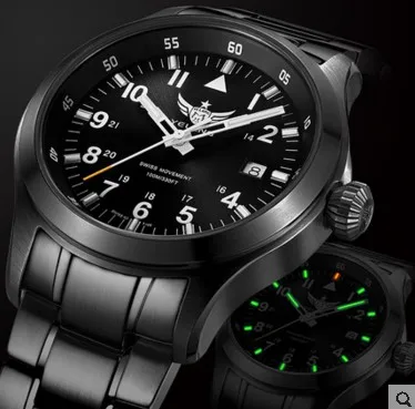 Новинка Yelang Мужские кварцевые часы тритий T100 Водонепроницаемые 100 ...