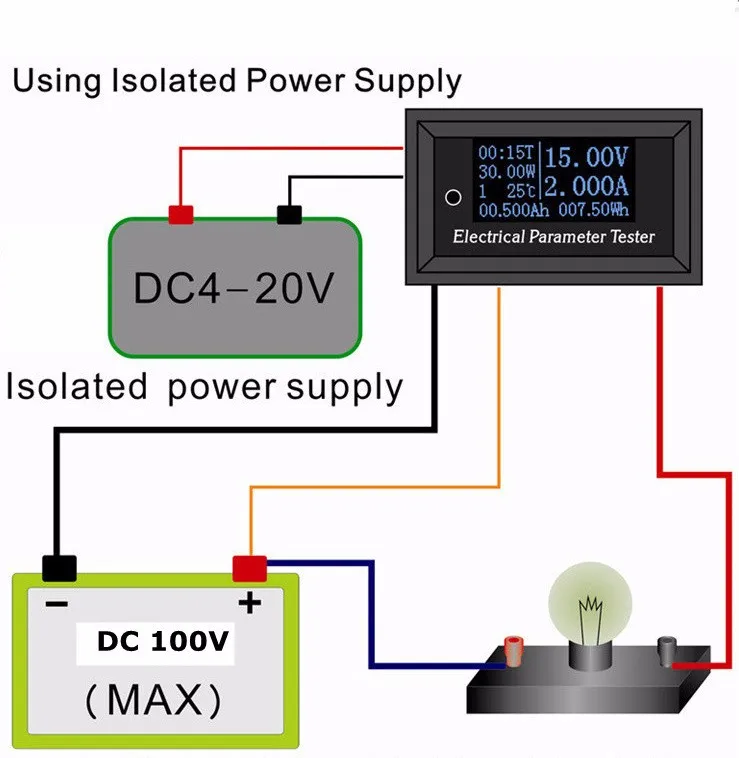 OLED 100 V/10A Вольтметр постоянного тока дисплей монитор тестер измерители тока зарядное устройство Напряжение Амперметр батарея источник питания емкость обнаружения