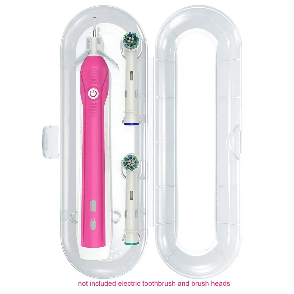 

For Oral B Portable Travel Box for Electric Toothbrush Outdoor Protect Cover Storage Case white Blue Pink (only travel box)