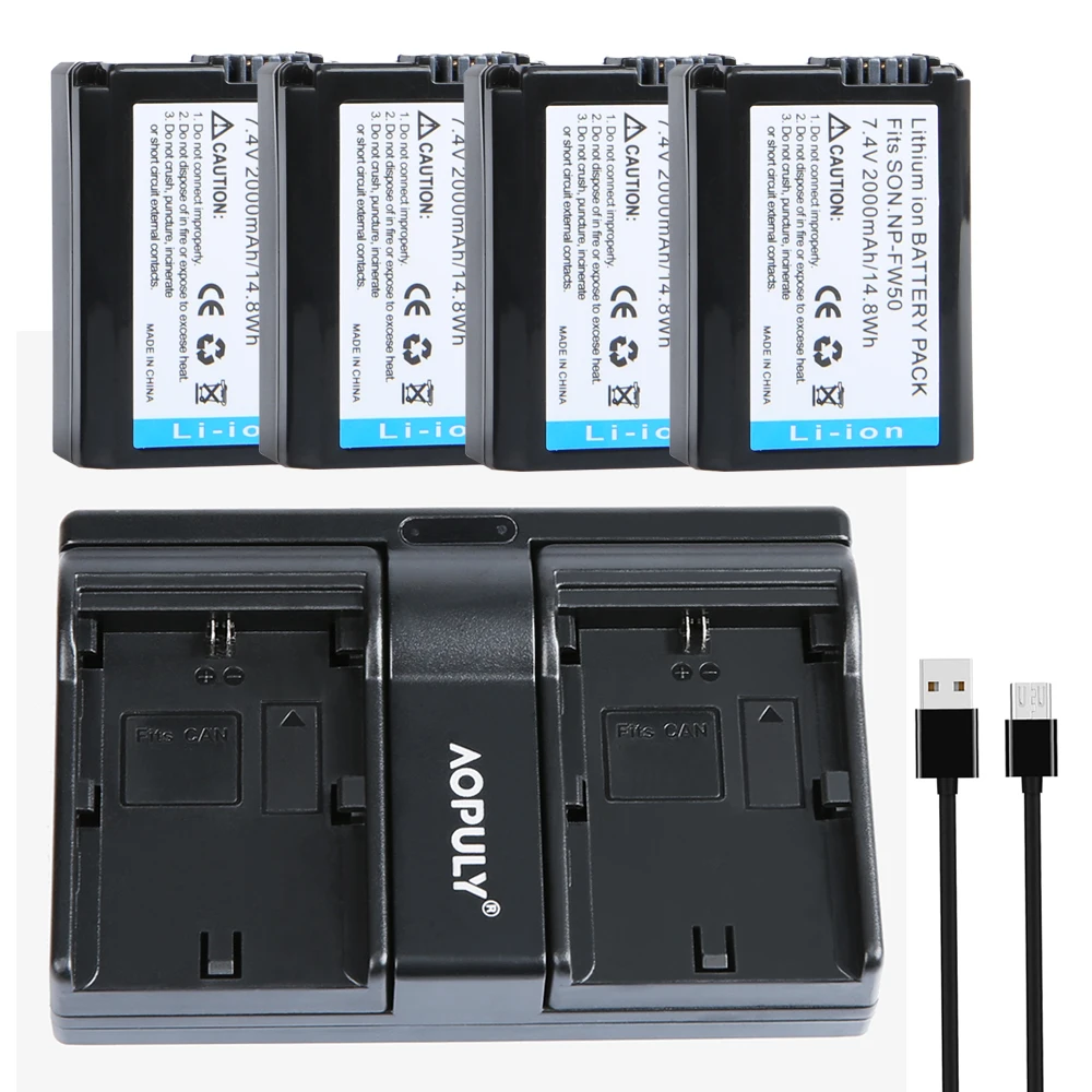 4-pcs-np-fw50-np-fw50-batteries-usb-dual-charger-for-sony-nex-5-nex-5a-nex-5c-nex-5d-nex-5db-nex-5hb-nex-5k-alpha-7r-ii-camera