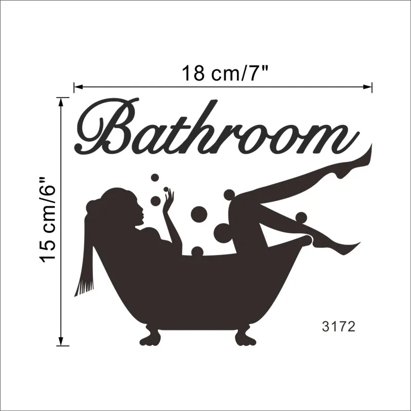 Funny Toilet Entrance Sign Bathroom Bubble Sticker For Shop Office Home Cafe Hotel women shower decor