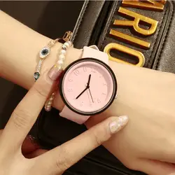 2018 новый стиль Творческий Женская кожаная обувь часы черный корпус часов личности указатель Модные женские наручные часы студенты