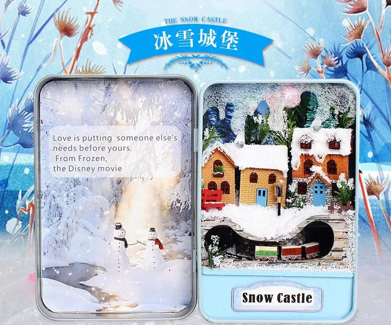 

Doll House Diy miniature 3D Wooden Puzzle Diy Dollhouse miniaturas Toys Furniture For Birthday Gifts Dolls Box Theatre Trilogy