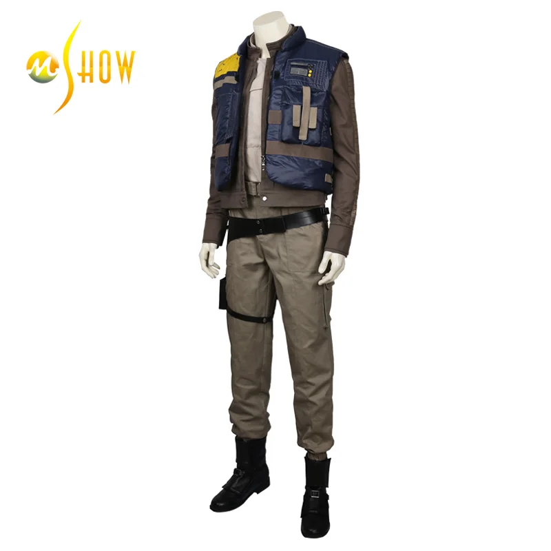 Rogue One A Star Wars Story Cassian Andor Косплей Костюм Костюмы на Хэллоуин для взрослых мужчин куртка брюки жилет аксессуары на заказ