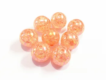 

(Choose Size First) 12mm/16mm/20mm Coral (Color as photo )Crack Beads With AB Effect