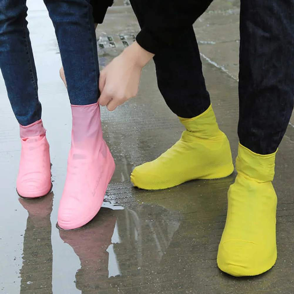 Для женщин мужские туфли Чехлы для дождя Карамельный цвет Водонепроницаемый бахилы протектор дождевик для обувь аксессуары