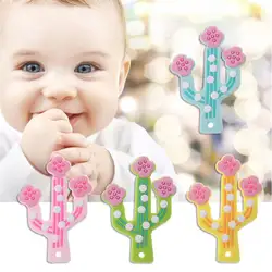 Прорезыватель для зубов в форме кактуса кулон грызун для младенцев для кормления Мягкие силиконовые бусины безопасные игрушки для сделай