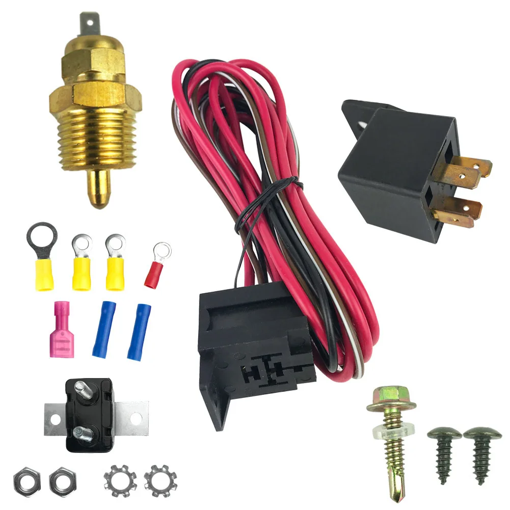 

Adjustable Fan Controller Kit 12V Car Electric Radiator Cooling Fan Mount Kit NR-shipping