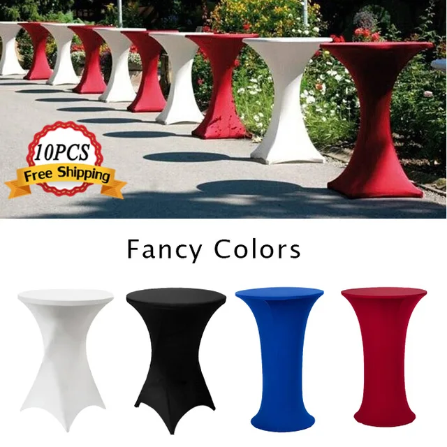 10pcs Tablecloth Large Stretch 80x110cm Bistro Table Cloth White 10pcs Tablecloth Large Stretch 80x110cm Bistro Table Cloth White Lycra Spandex Tail Dry Bar Covers