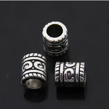 50 шт./лот, античный бисер из тибетского серебряного сплава, бусины, браслет, ювелирные изделия, аксессуары, подходит для браслета, сделай сам, изготовление ювелирных изделий