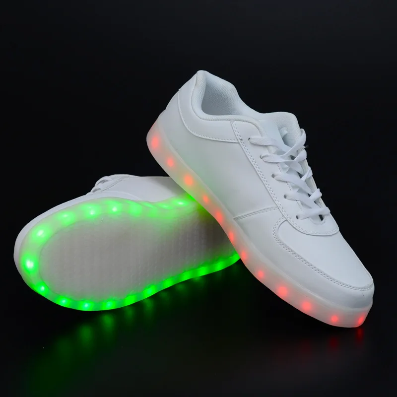 Световой неоновый светодиодный светильник, туфли для взрослых, Для женщин туфли на плоской подошве светящееся Зарядное устройство USB светильник chaussure lumineuse корзина женская обувь