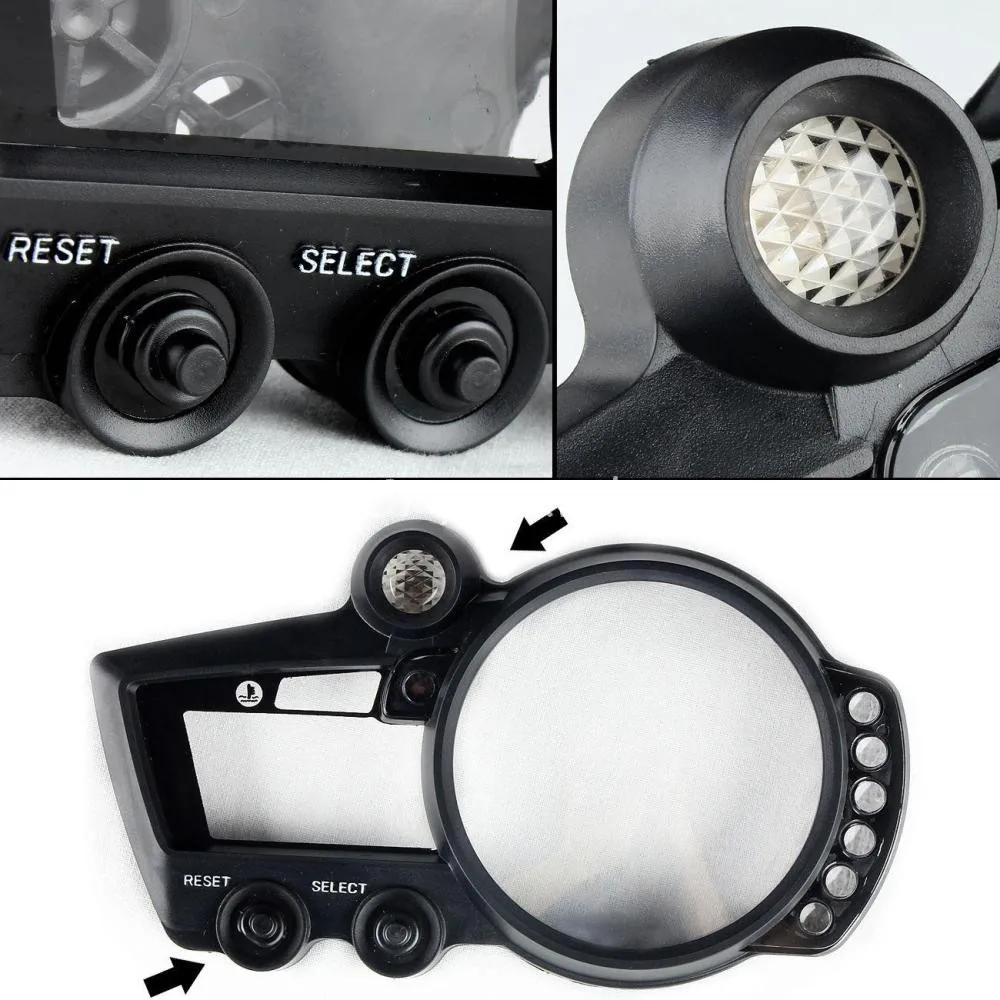 New Quality ABS Motorcycle Speedo Meter Gauge Tachometer Clock Case