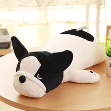 Eiderdown Cotton Lying Dog Plush toy French bulldog Doll Stuffed Animal Children Birthday Gift (no pink color)