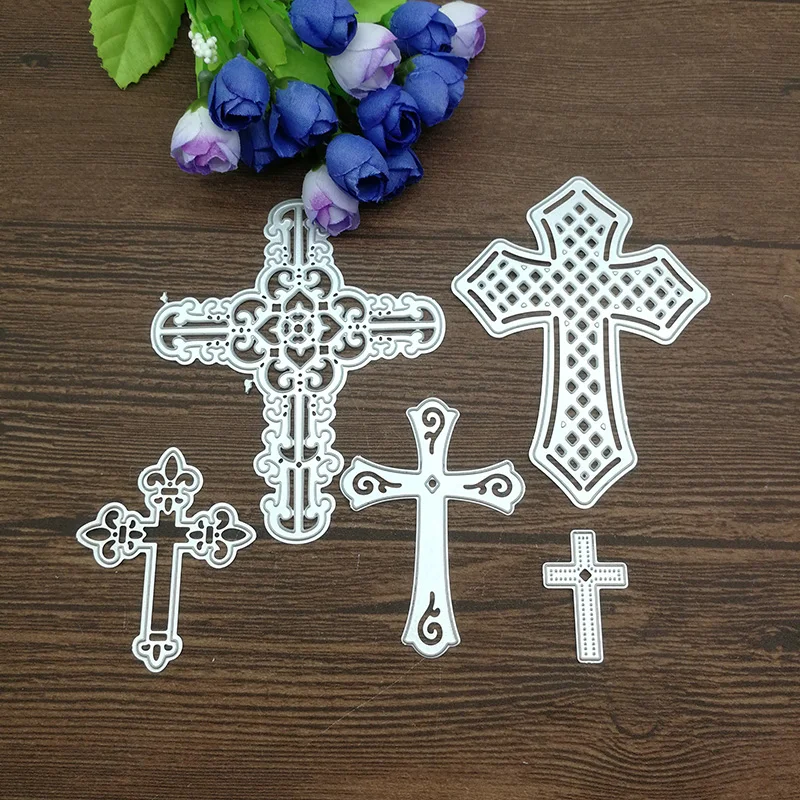 

Crosses Two Etched Metal Cutting Dies Stencil for DIY Scrapbooking Photo Album Embossing Paper Cards Crafts Die cuts