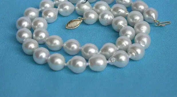 

Free Shipping>> new hot GENUINE 11 MM WHITE SOUTH SEA PEARL NECKLACE 14K j5854