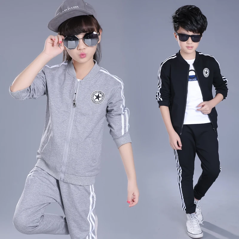 5T 12T Style Children's Clothing Boys&Girls Spring Autumn Sports Suits