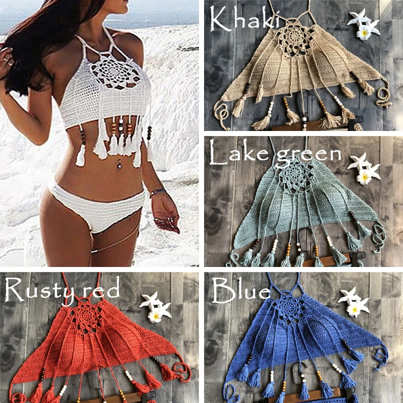 Crochet Bikini Swimsuit Swimwear Women Bikini Set Biquini 2018 Bathing Suit Beachwear Maillot De Bain Femme Swim Suit Swim Wear