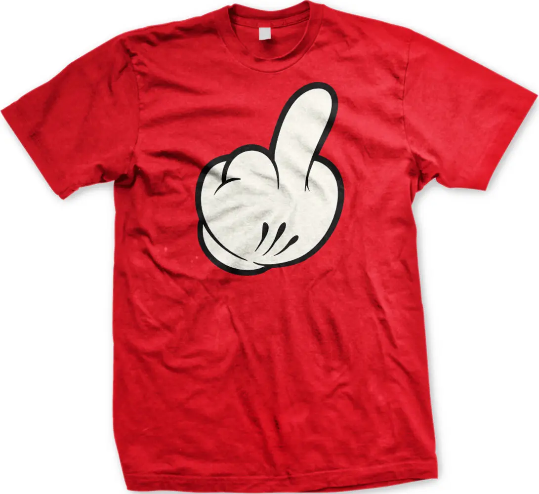 

Cartoon Hands Middle Finger Mickey giving the finger Rude Crude Offensive TShirt