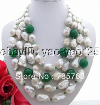 

xiuli 00521 Excellent! Pearl&Jade&Crystal Necklace