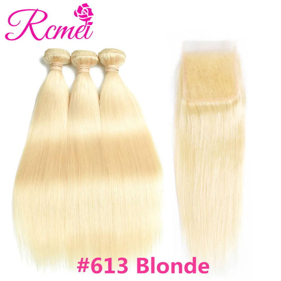613 blonde bundle with closure