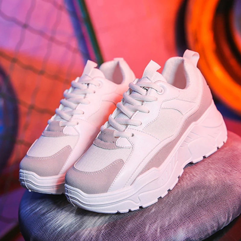 

Women Sneakers 2019 Fashion Casual Shoes Woman Shoes Comfortable Breathable Mesh Flats Female Platform Sneakers Chaussure Femme