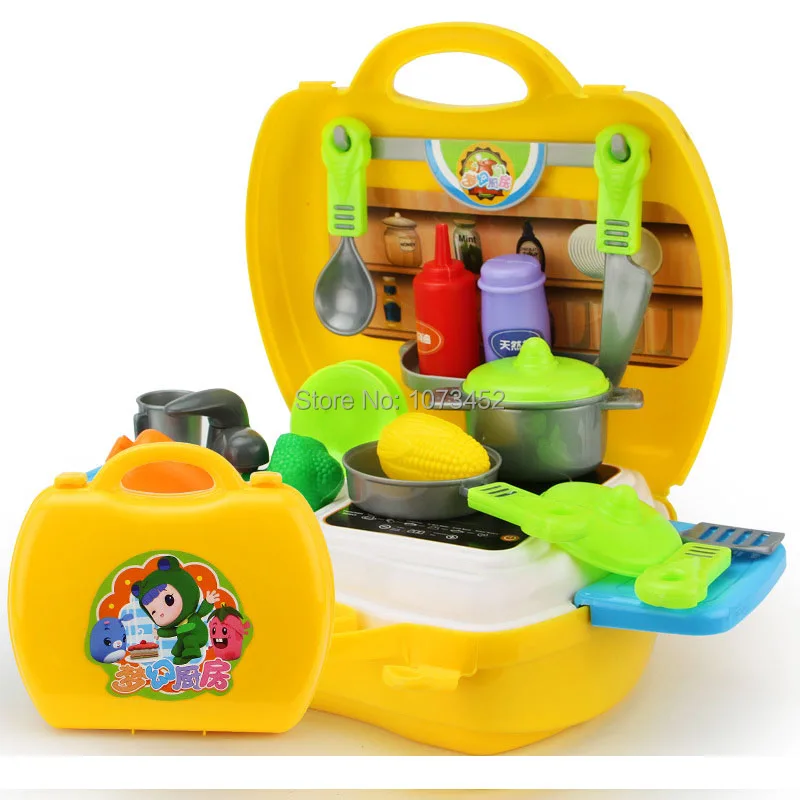26 шт./компл. детский кухонный набор для приготовления пищи портативный шкаф дизайн pakage игровой дом игрушка набор для ролевых игр игрушка подарок для детей