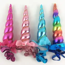 100 шт./лот блестящие единорог, творческие игрушки DIY аксессуары для волос нетканый Единорог в 21 цветов на выбор