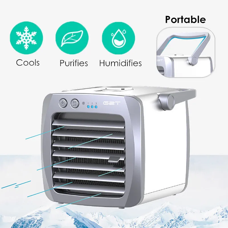 

NEW 3 in 1 USB Cooler Small Air Conditioning Appliances Mini Fans Air Cooling Fan Summer Portable Conditioner Humidifier