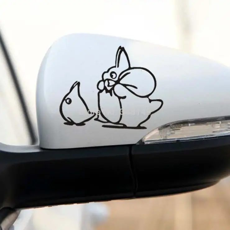 

Alliauto 2 x Lovely totoro Car Stickers rearview Mirror Decal for Toyota Chevrolet cruze VW skoda Hyundai Kia Lada opel