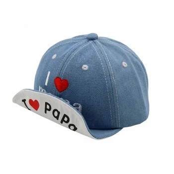 

2019 Jeans Hat for Boys Spring Summer Baby Hat Fashion I Love Mama Baseball Cap Girls Outdoor Sun Hat