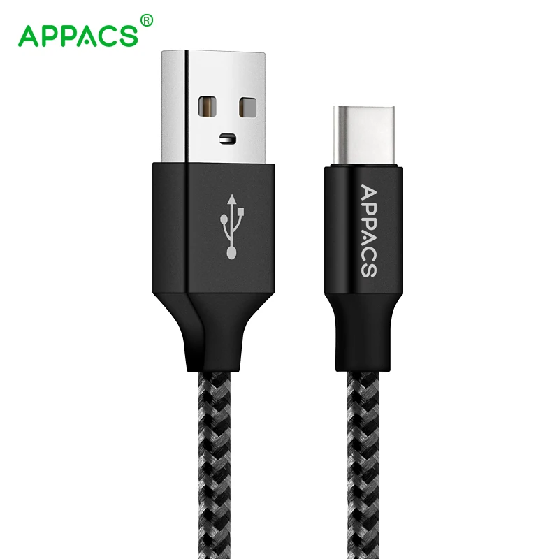 APPACS 1 м 2 м 2.4A type-C USB кабель Быстрая зарядка данных для MacBook/Xiaomi 4C/Letv/huawei/Nexus 5X/OnePlus 2 usb3.0/LG